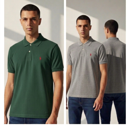 PACK OF TWO PIQUE POLOS